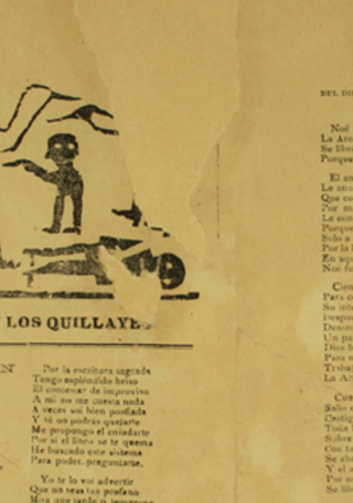 Pliego Rosa Araneda, Lira Popular. Colección Rodolfo Lenz. Archivo Literatura Oral BN
