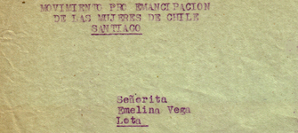 Carta dirigida a la Secretaria General de la filial del MEMCH en Lota, 1939. Archivo Mujeres y Gneros.
