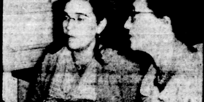 Fidelina Soto y Jovina Iturra, representantes de las mujeres del carbn viajaron hacia Santiago. El Siglo, 20 de abril de 1960.