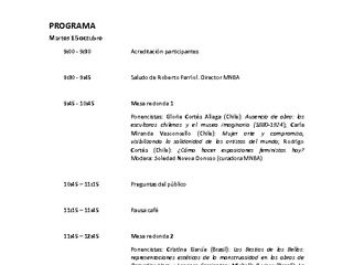 Programa Seminario Historia del Arte y Feminismo 2013