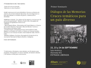 Programa Seminario Diálogos de las Memorias