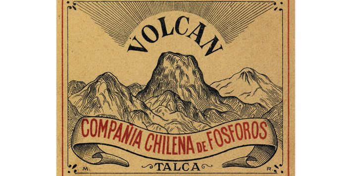 Compañía Chilena de Fósforos Volcán, Talca. Archivo Instituto Nacional de Propiedad Industrial.