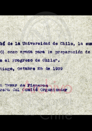 Recepción de ayuda Universidad de Chile