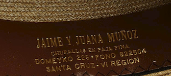 Detalle sombrero. Museo Regional de Rancagua.