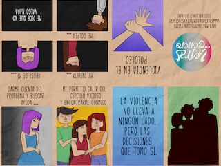 Fanzine sobre violencia en el pololeo del programa Letras en Género