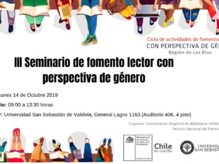 Afiche seminario fomento lector_ Los Ríos.
